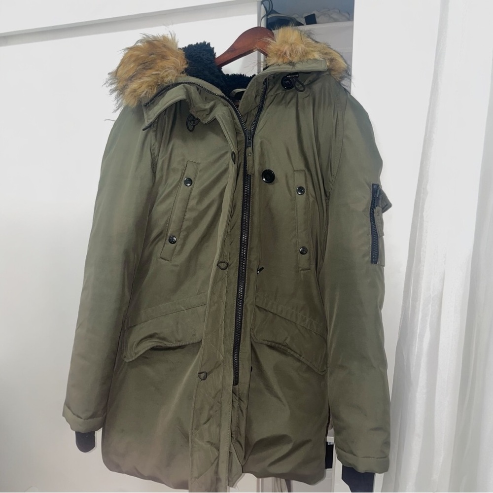 S13 - Down Parka Mid-Length - Army Green